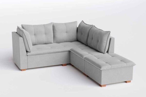 SOFA CANTO JAGUAR LINHO CINZA