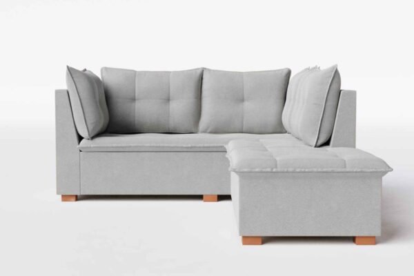 SOFA CANTO JAGUAR LINHO CINZA - Imagem 2
