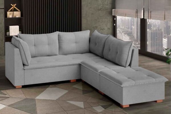 SOFA CANTO JAGUAR LINHO CINZA - Imagem 3