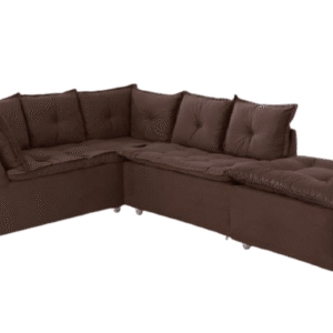 SOFA DE CANTO TURIM 2 MOD+1PUFF MARROM