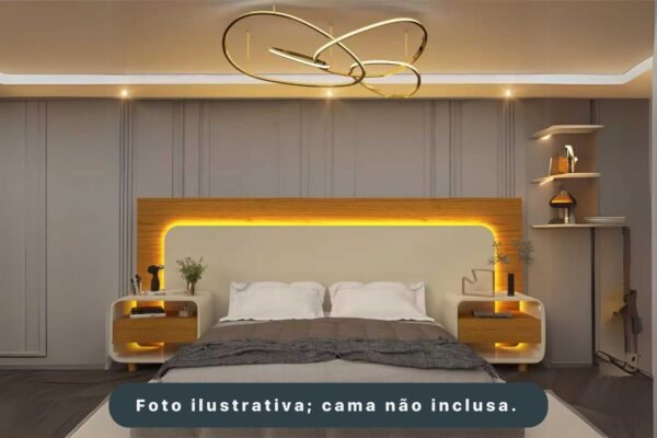 CABECEIRA INNOVA C/ LED E 2 CABECEIRAS NAT/OFF – GELIUS - Imagem 3