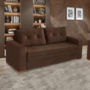 Conjunto de Sofá 3 Lugares Tóquio Marrom