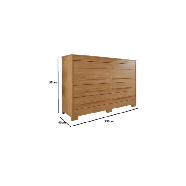 Cômoda Califórnia 8 Gavetas Cinamomo - Imagem 3