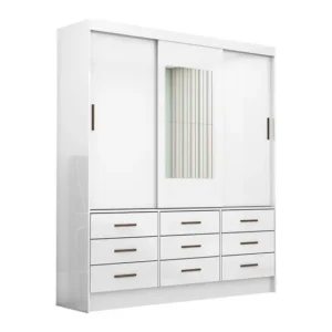 Guarda-Roupa Sevilha 3 Portas 9 Gavetas com Espelho