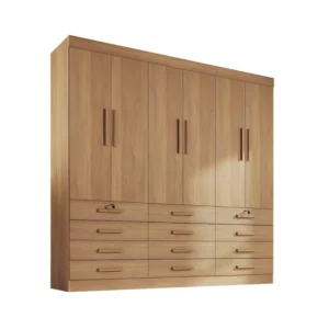 Guarda Roupa Casal Mônaco Plus 6 Portas 12 Gavetas Cinamomo