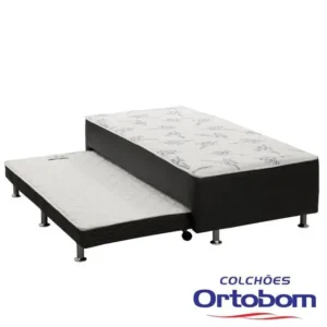 Conjugado Solteiro com Cama Auxiliar Preto 88